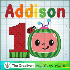 Addison 1 SVG, Cocomelon SVG, Cartoon Movie SVG