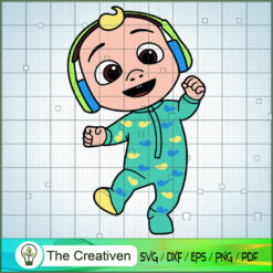 J.J Head Phone SVG, Cocomelon SVG, Cartoon Movie SVG