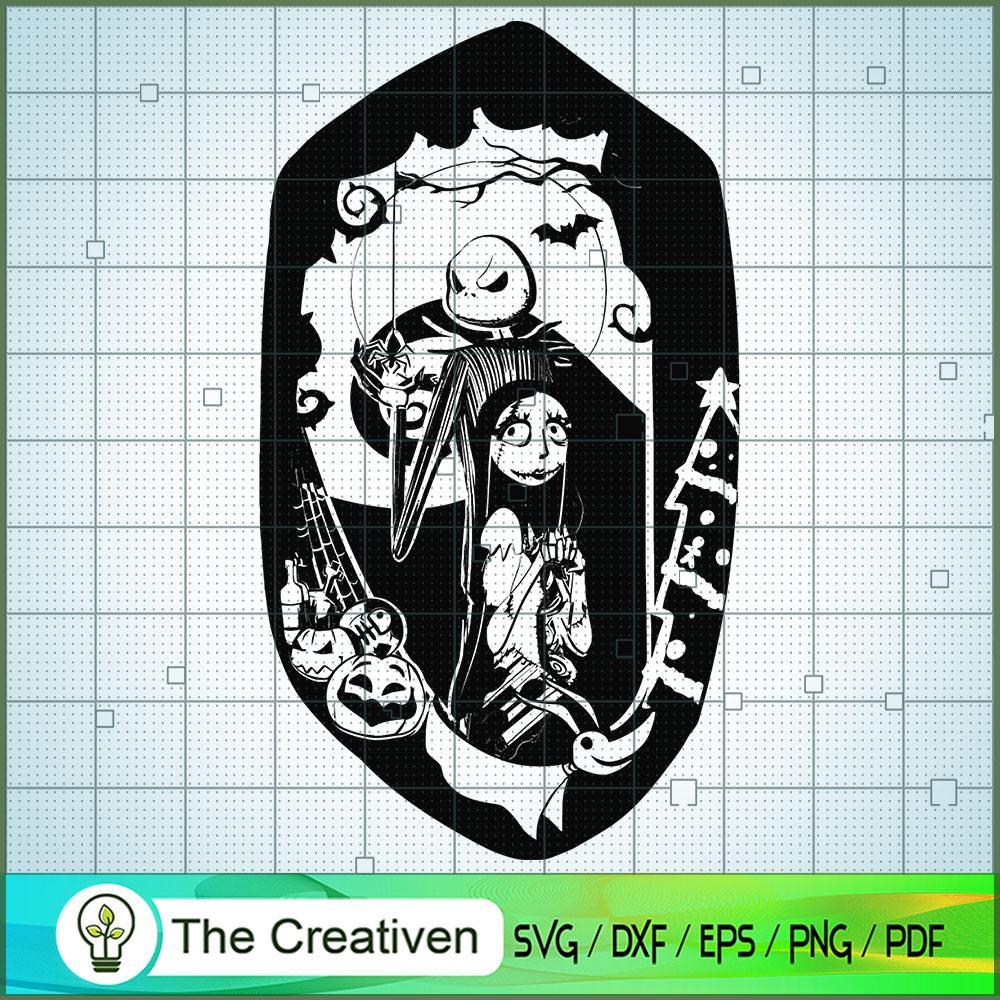 Scary Jack And Sally SVG, Nightmare SVG, Halloween SVG 1 Scary Jack And Sally SVG, Nightmare SVG, Halloween SVG