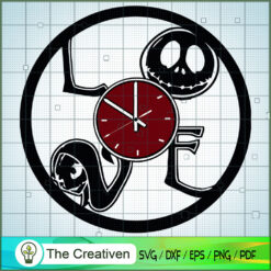 Jack Skellington Clock SVG, Nightmare SVG, Halloween SVG