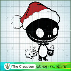 Jack Skellington Santa Hat SVG, Nightmare SVG, Halloween SVG