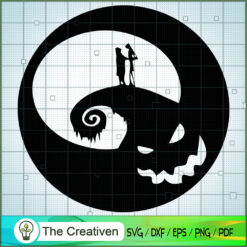 Circle Couple And Oogie Boogie SVG, Nightmare SVG, Halloween SVG