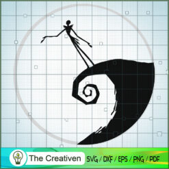 Circle Jack Skellington SVG, Nightmare SVG, Halloween SVG