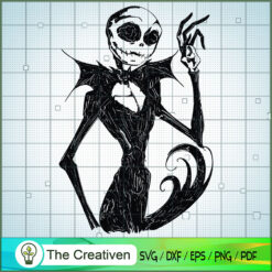 Horror Jack Skellington SVG, Nightmare SVG, Halloween SVG