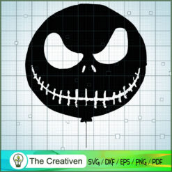 Black Head Jack Skellington SVG, Nightmare SVG, Halloween SVG
