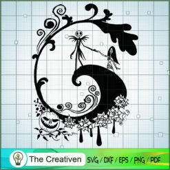 Jack and Sally go to Beach SVG, Nightmare SVG, Halloween SVG