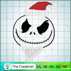 Jack Skellington Christmas Hat SVG, Nightmare SVG, Halloween SVG