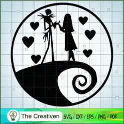 Jack Skellington and Sally T SVG Cut File for Cricut