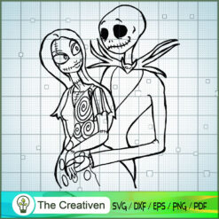 Jack Skellington and Sally Lover SVG, Nightmare SVG, Halloween SVG