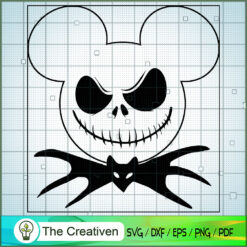 Mickey Jack Skellington SVG, Nightmare SVG, Halloween SVG