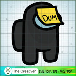 Black Among Us Dum Face SVG Cut File for Cricut & Silhouette