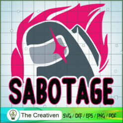 Sabotage Logo Pink SVG Cut File for Cricut & Silhouette