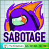 Among Us Sabotage Dark Blue SVG Cut File for Cricut & Silhouette