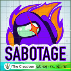 Among Us Sabotage Dark Blue SVG Cut File for Cricut & Silhouette