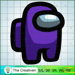 Among Us Purple SVG Cut File for Cricut & Silhouette