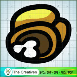 Among Us Half Yellow Dead SVG Cut File for Cricut & Silhouette