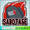 Sabotage Logo Red SVG Cut File for Cricut & Silhouette