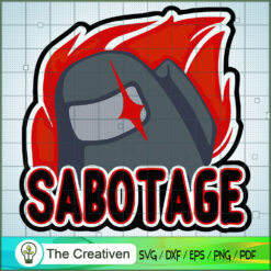 Sabotage Logo Red SVG Cut File for Cricut & Silhouette