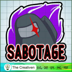 Sabotage Logo Purple SVG Cut File for Cricut & Silhouette
