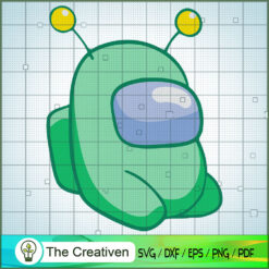 Among Us Alien Cute SVG Cut File for Cricut & Silhouette