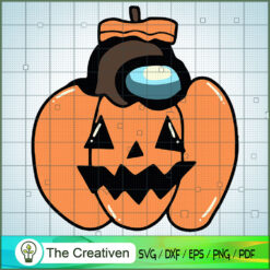 Among Us Halloween Pumpkin SVG Cut File for Cricut & Silhouette