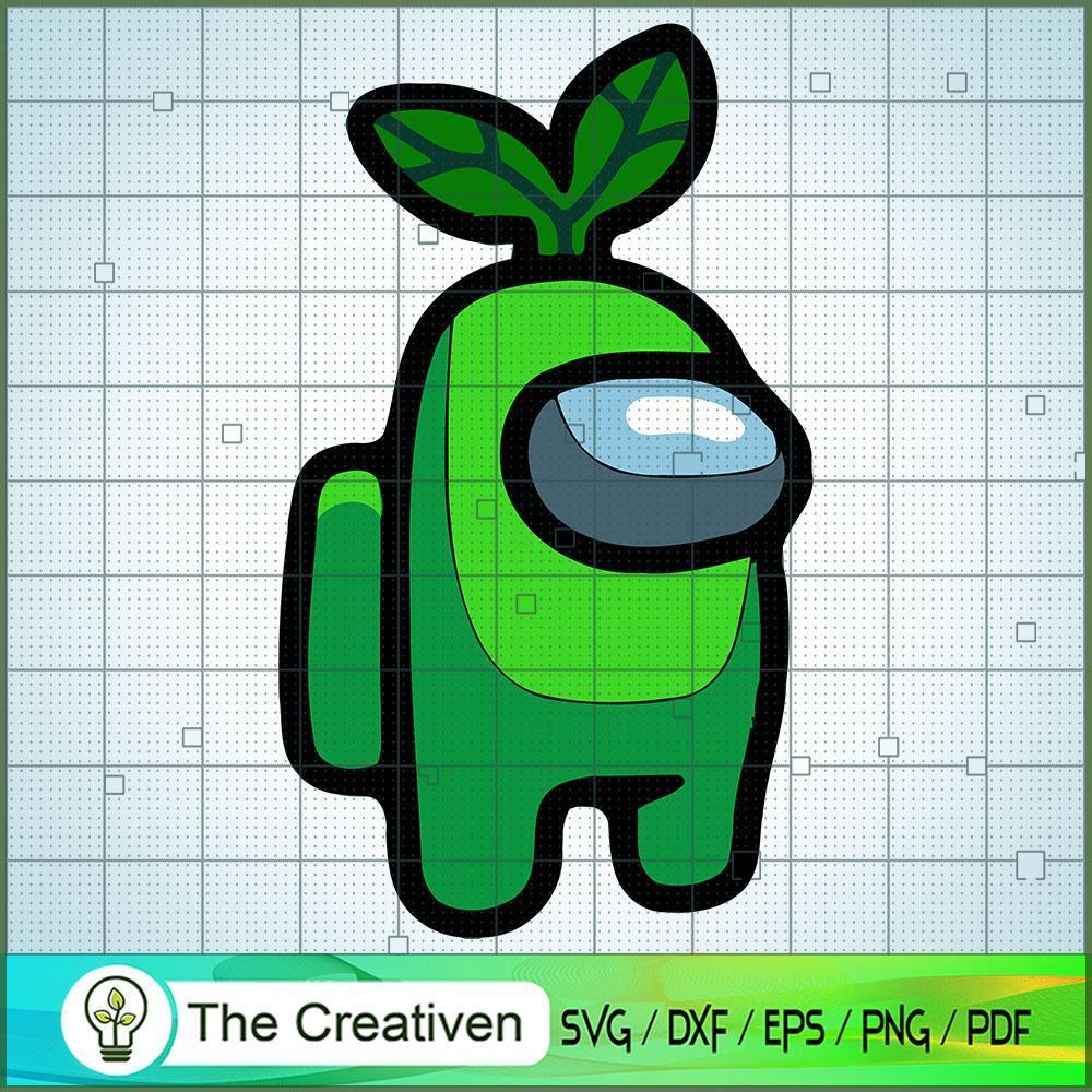 Among Us Green Seed Hat SVG Cut File for Cricut & Silhouette 1 Among Us Green Seed Hat SVG Cut File for Cricut & Silhouette