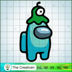 Among Us Alien Hat SVG Cut File for Cricut & Silhouette