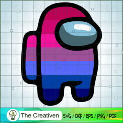 Among Us Rainbow Color SVG Cut File for Cricut & Silhouette