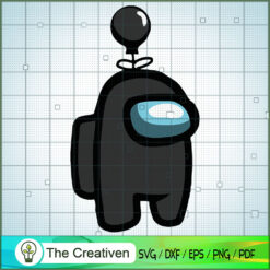 Black Among Us Balloon Hat SVG Cut File for Cricut & Silhouette