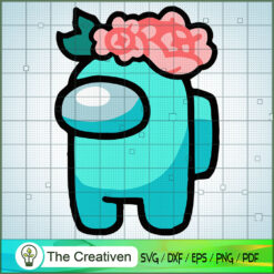 Among Us Rose Flower Hat SVG Cut File for Cricut & Silhouette