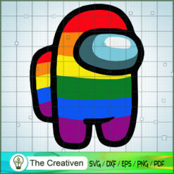 Among Us LGBT SVG Cut File for Cricut & Silhouette