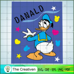 Poster Donald Duck Heart SVG Cut File for Cricut & Silhouette