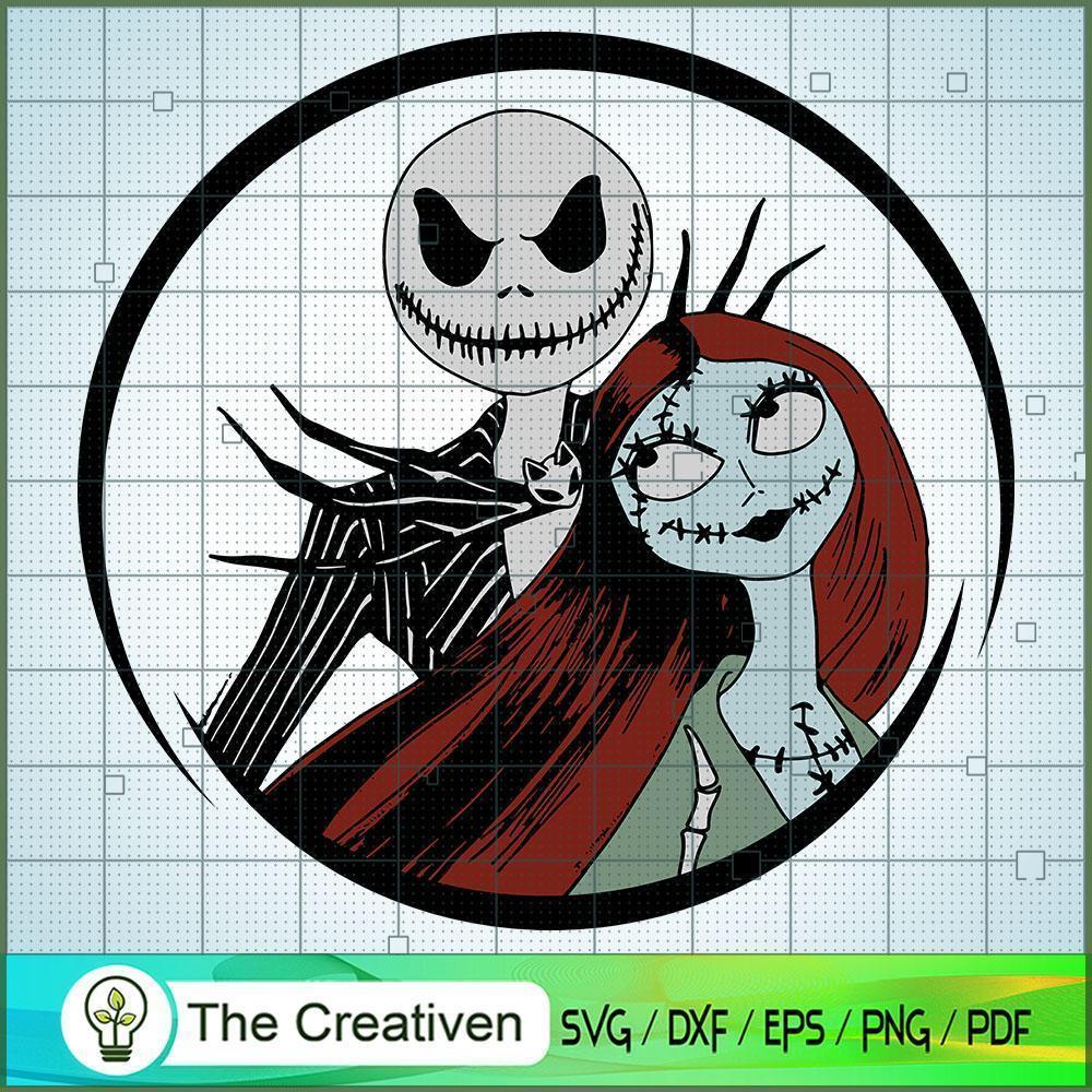 Sally and Jack Skellington Love SVG Cut File for Cricut & Silhouette 1 Sally and Jack Skellington Love SVG Cut File for Cricut & Silhouette
