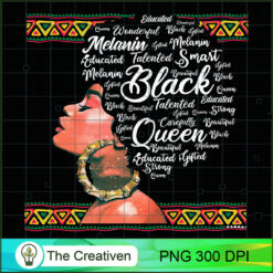 Melanin Black Queen Girl PNG, Black Queen Girl PNG