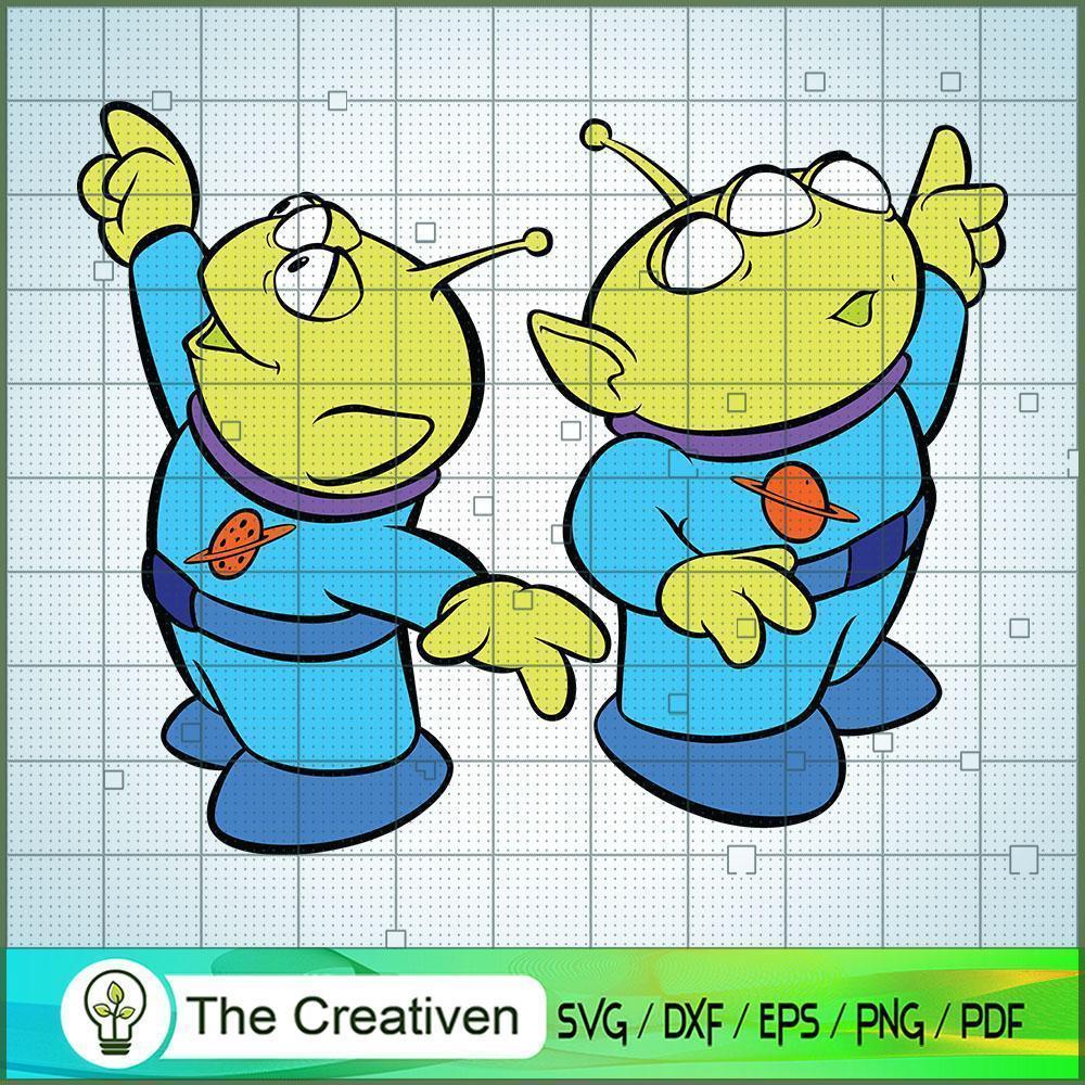 Two Aliens Toy SVG Cut File for Cricut & Silhouette 1 Two Aliens Toy SVG Cut File for Cricut & Silhouette