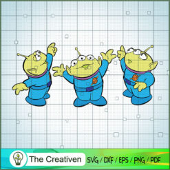 Three Aliens Toy SVG Cut File for Cricut & Silhouette