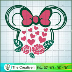 Minnie Heart Flower SVG Cut File for Cricut & Silhouette