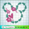 Mickey Pink Heart Flower SVG Cut File for Cricut & Silhouette 3 54 disney flowers copy