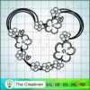 Mickey Monogram Flower SVG Cut File for Cricut & Silhouette 2 53 disney flowers copy