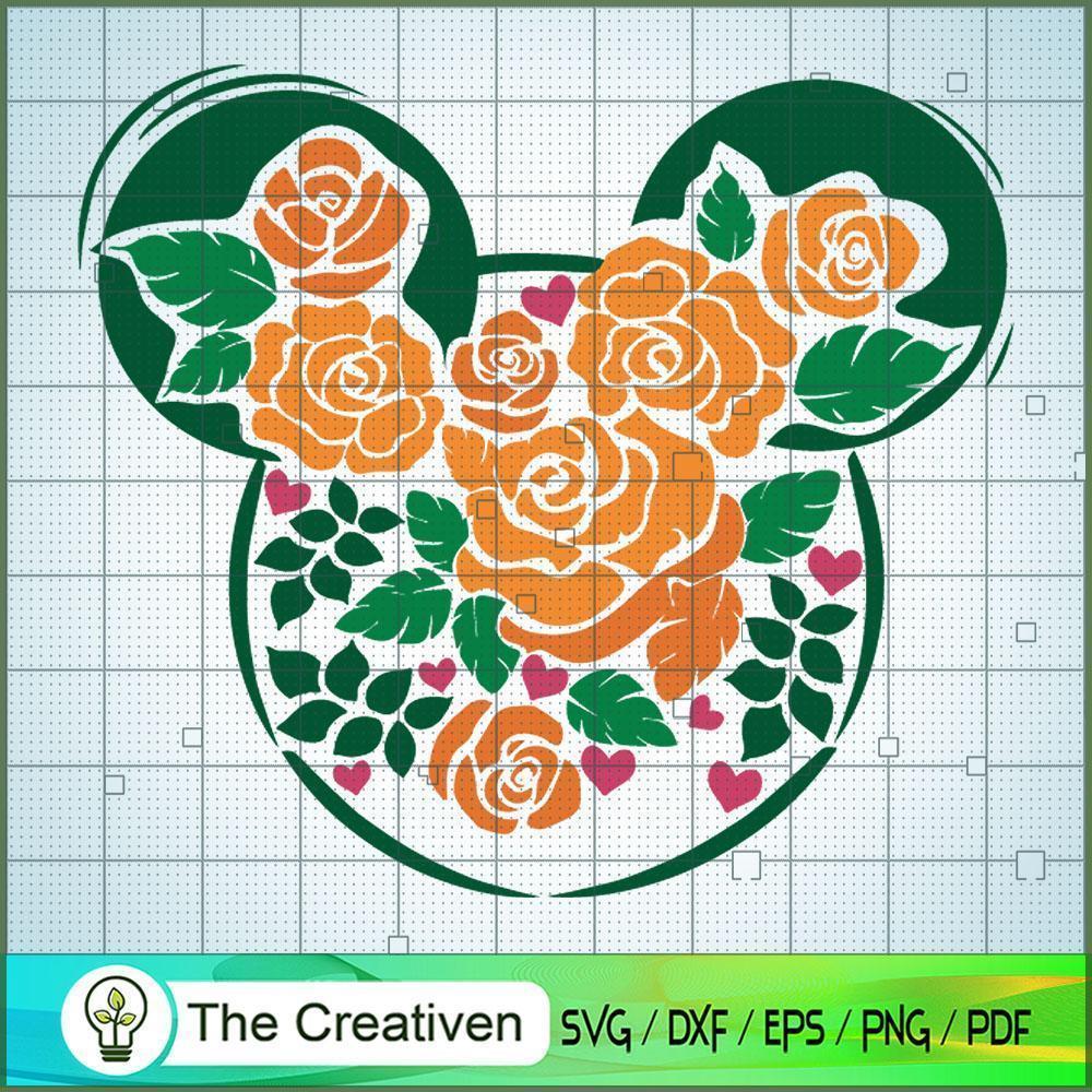 Mickey Head Flower SVG Cut File for Cricut & Silhouette 1 Mickey Head Flower SVG Cut File for Cricut & Silhouette