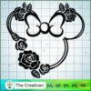 Minnie Rose Black Outline SVG Cut File for Cricut & Silhouette