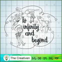 To Infinity And Beyond Outline Toy Sto SVG Cut File fo Design 21275