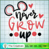 Never Grow Up Mickey SVG Cut File for Cricut & Silhouette 3 11 never grow up copy