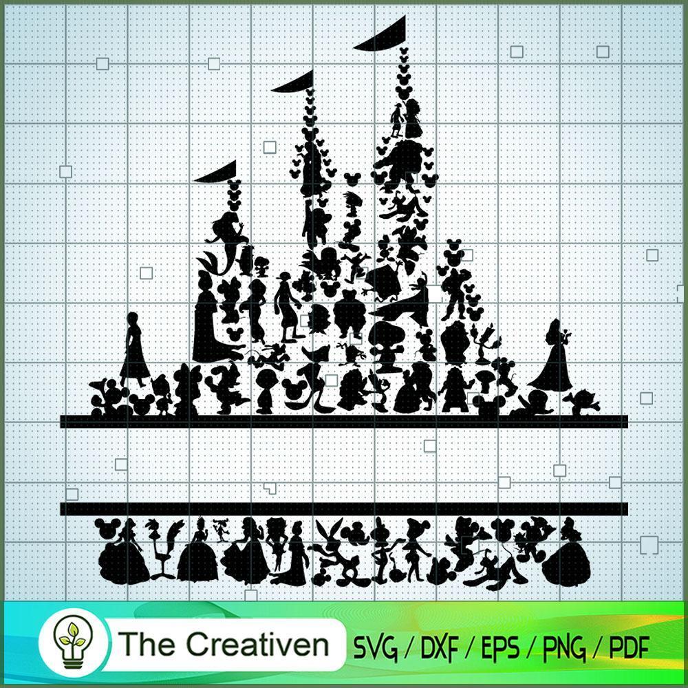 Split Castle Disney SVG Cut File for Cricut & Silhouette 1 Split Castle Disney SVG Cut File for Cricut & Silhouette