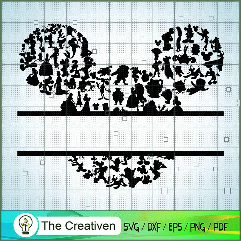 Split Frame Mickey SVG Cut File for Cricut & Silhouette 1 Split Frame Mickey SVG Cut File for Cricut & Silhouette