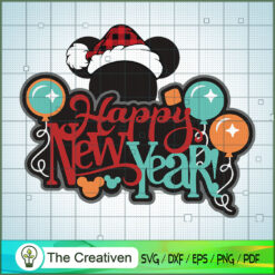 Happy New Year Mickey SVG Cut File for Cricut & Silhouette