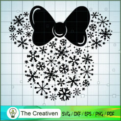Minnie Head Snowflake SVG Cut File for Cricut & Silhouette