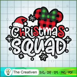 Christmas Squad Logo Minnie SVG Cut File for Cricut & Silhouette