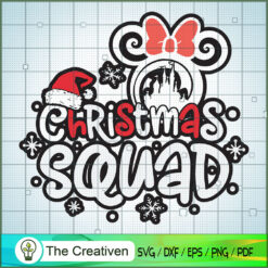 Christmas Squad Minnie SVG Cut File for Cricut & Silhouette