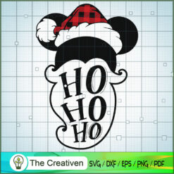 Mickey Head Hohoho SVG Cut File for Cricut & Silhouette